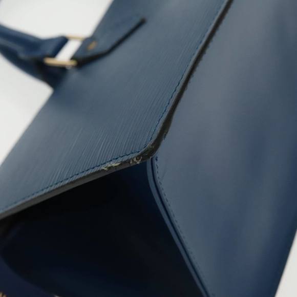 LOUIS VUITTON Epi Sac Triangle Hand Bag Blue M52095 LV Auth 96139 - Picture 9 of 16